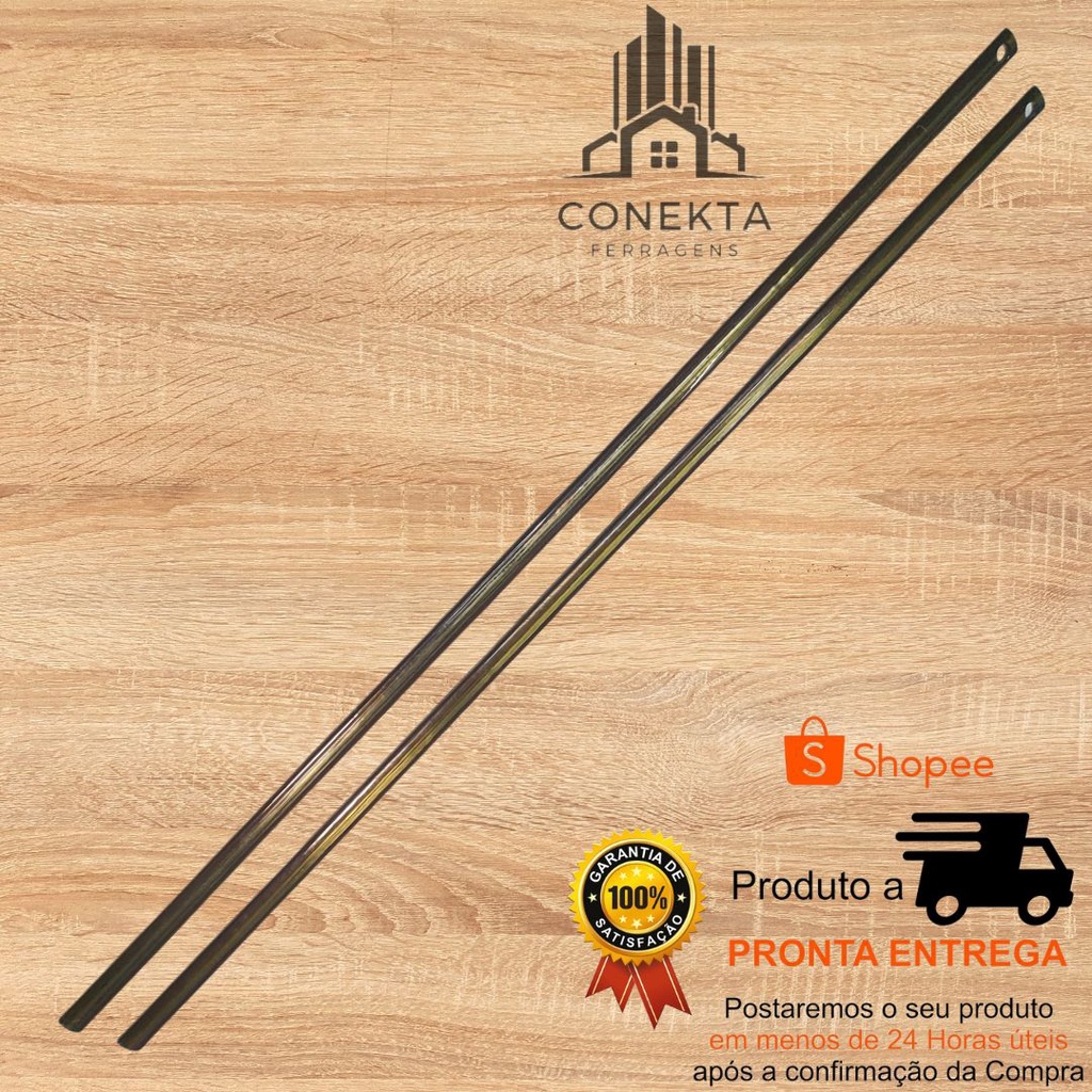 Perfil Cremona 2 Haste Vara Oxidada 60cm Aço Reforçado