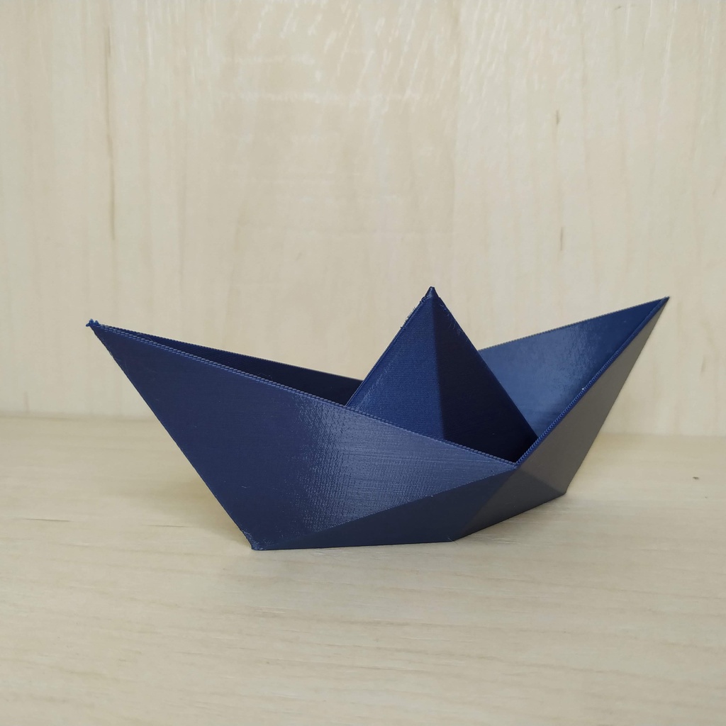 Barquinho Origami decorativo Presente Barco feito em Impressora 3D 14 Cm Plástico (PLA)