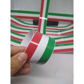 Adesivo Faixa Decorativa Cores - Itália - Faixa 1Mt_x_5cm - Adesivo Decorativo Carros Fiat, Moto, Capacete.