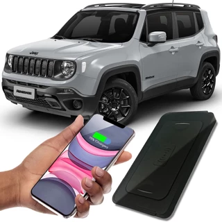 Carregador de Celular por Indução Jeep Renegade 2018 a 2023 com Acabamento Original