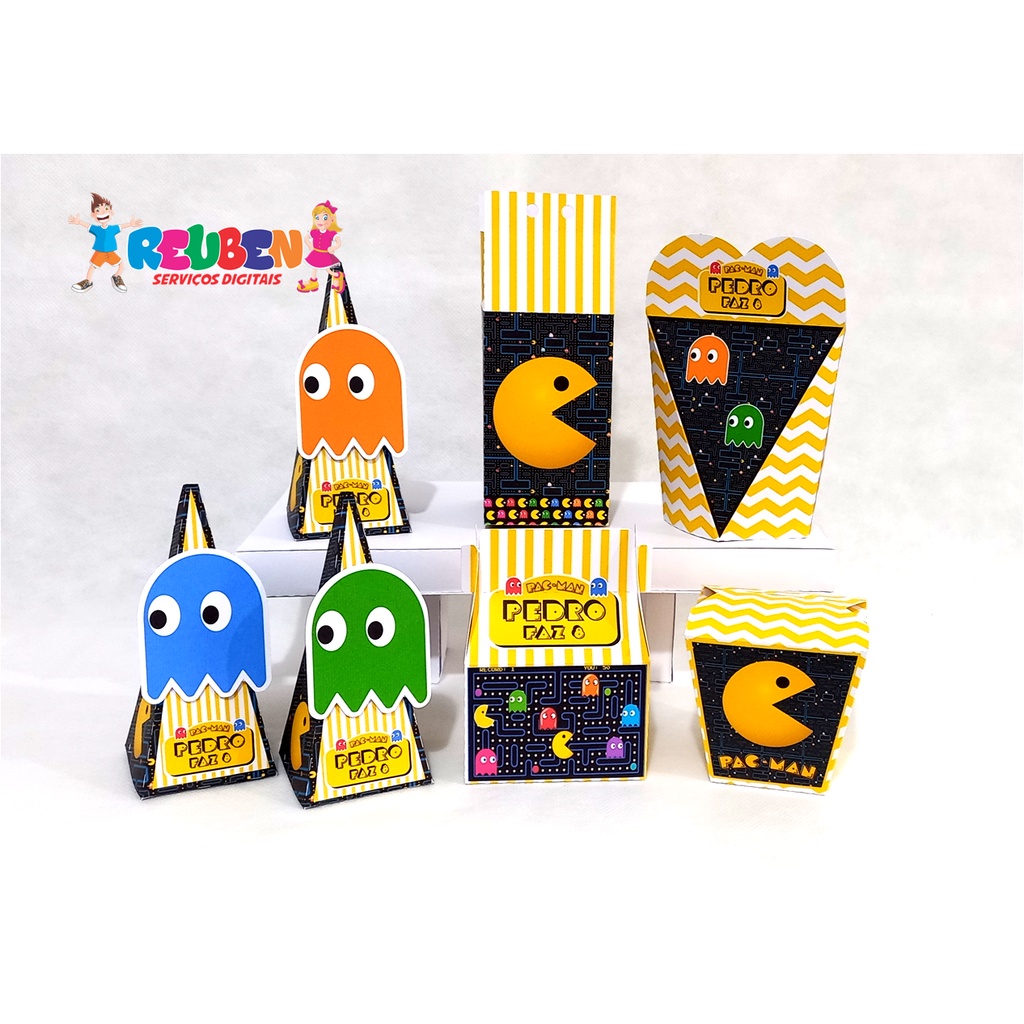 Kit Lembrancinhas Pac Man Papelaria 25 Caixinhas | Shopee Brasil