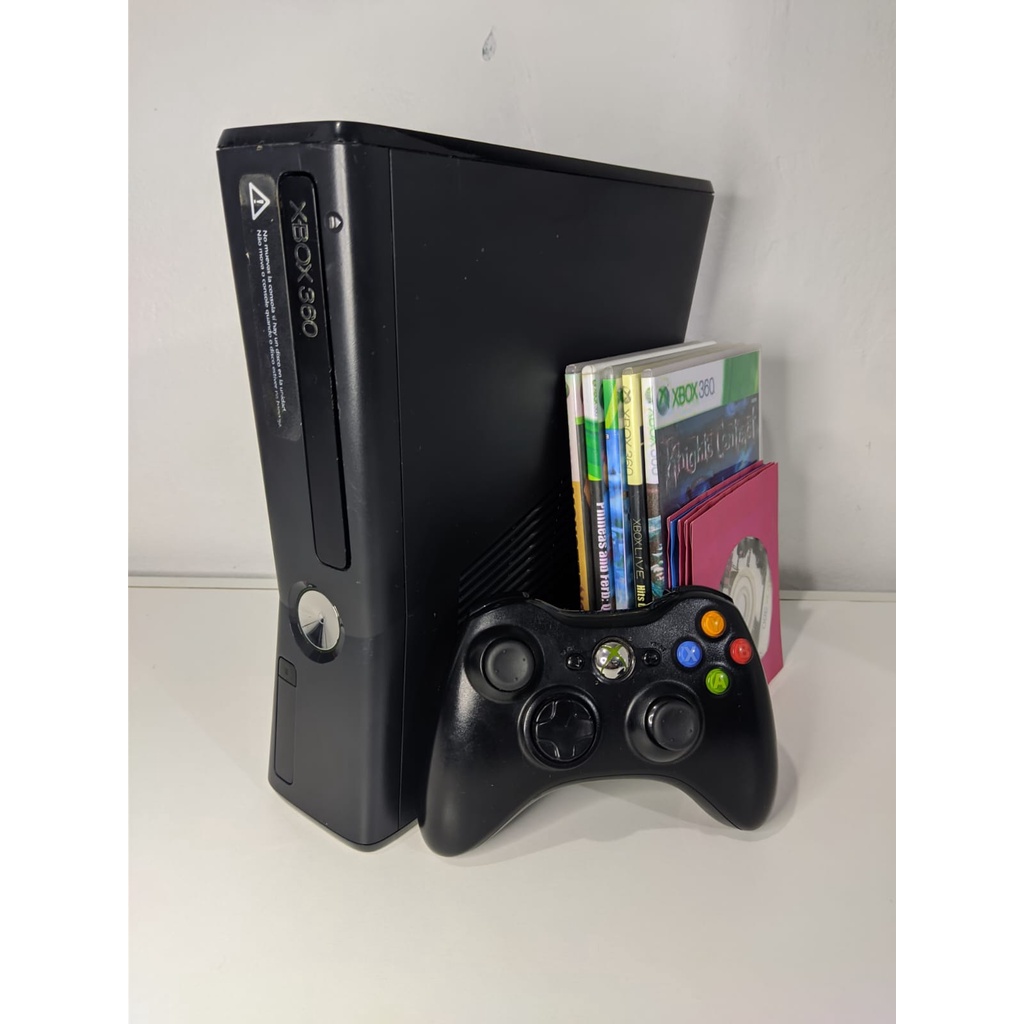 Xbox 360 super Slim 91 jogos 750 GB O Console completo funcionando 100% -  Escorrega o Preço