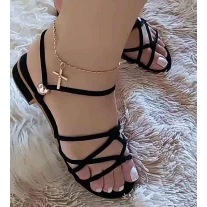 Sandália Amarração -Rasteira-Rasteirinha de Amarrar Trançada Aranha