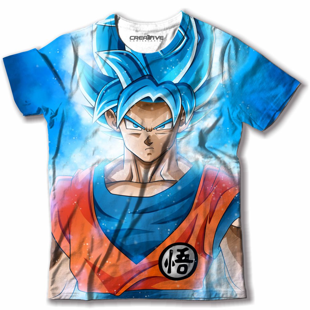 Camiseta Camisa Dragon Ball Super Goku SSJ Blue