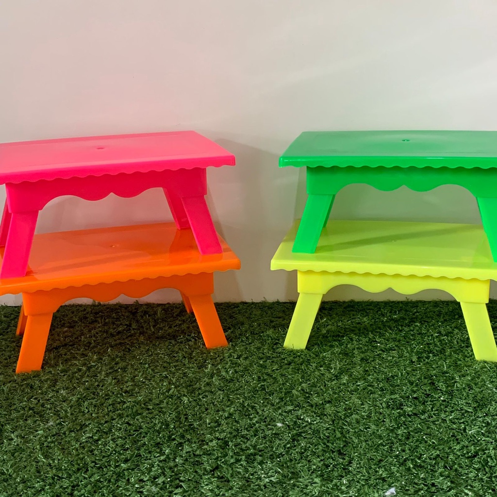 Mesinha Decorativa Mesa Para Doces Mesa - Decoração Centro De Mesa Candy Colors Neon