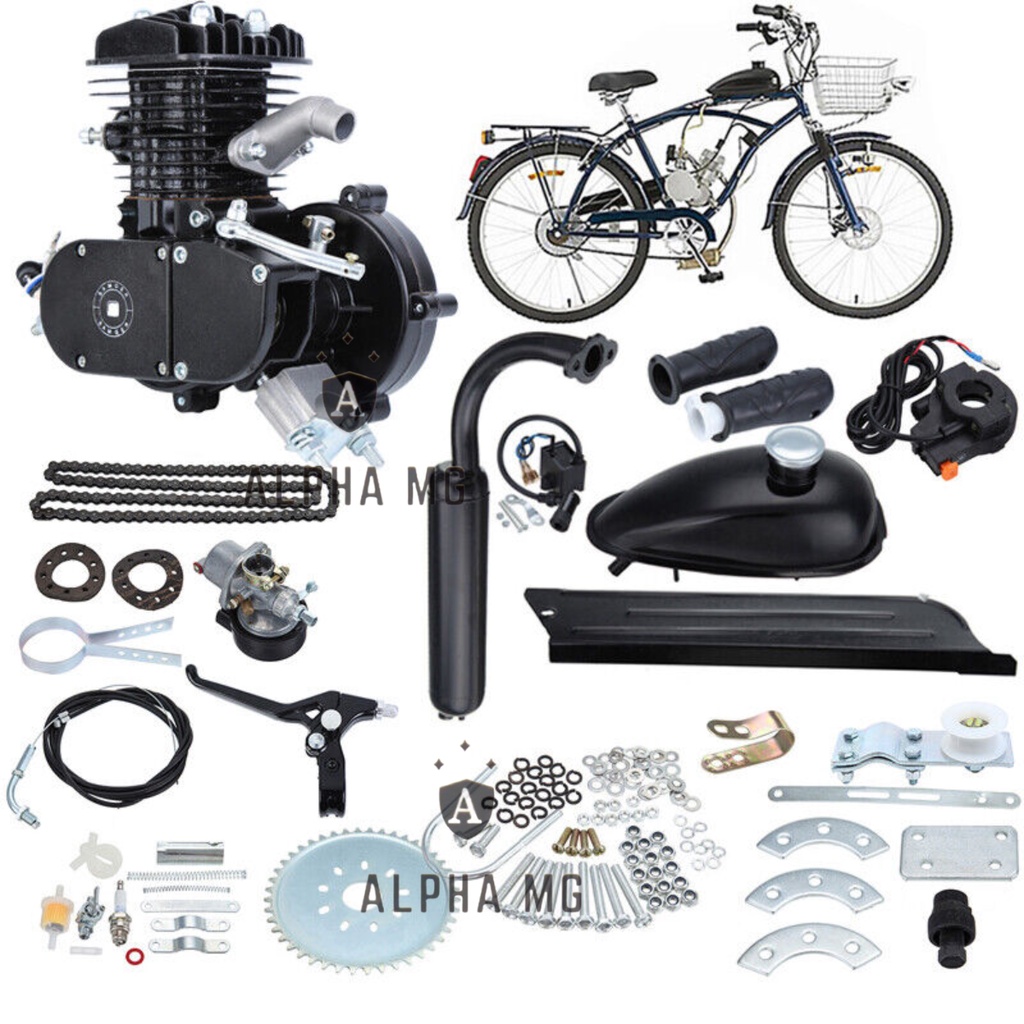 Kit Motor Bicicleta Gasolina 80cc 2 Tempos Prata - China Kit Motor 2  Tempos, Bicicleta Gasolina 80cc 2 Tempos