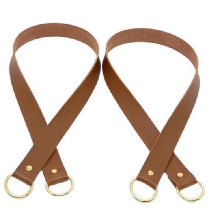 Par de Alça de Ombro com MEIA ARGOLA para bolsas em crochê