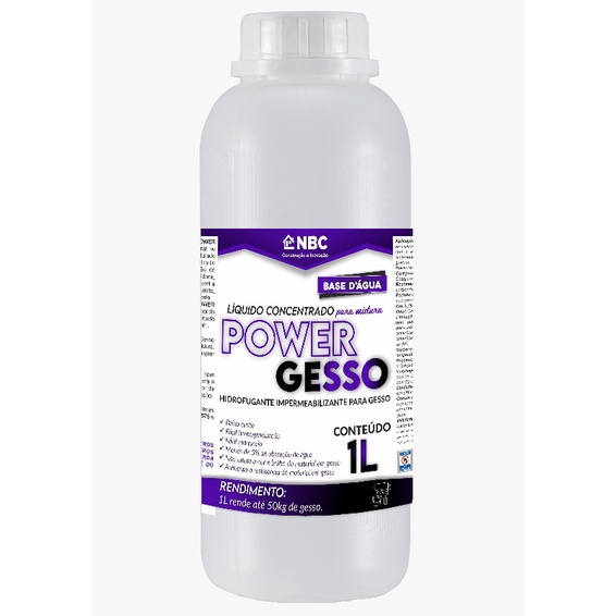 Hidrofugante Para Gesso Power Gesso 1L Para Mistura