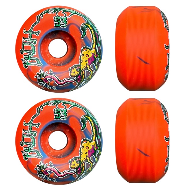 Roda para Skate Mentex 53mm Laranja ( jogo 4 rodas ) - Virtual Skate Shop