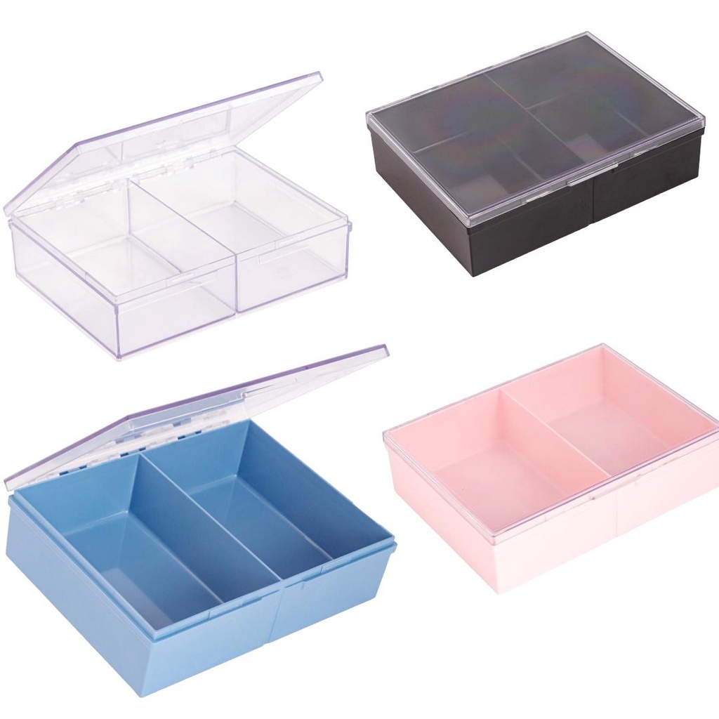 caixa organizadora de cartas de jogos baralho Uno ou objetos multiuso com 2 divisórias Maxcril