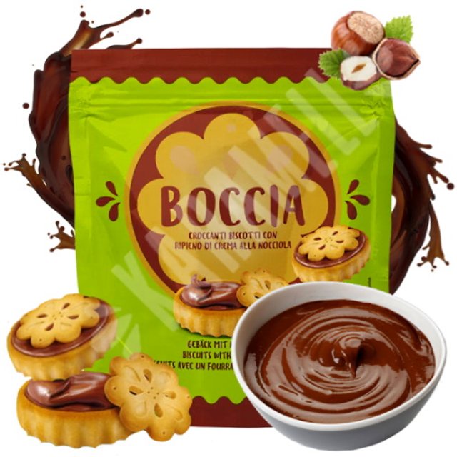 Biscoito Importado com creme de avel Boccia Griesson Sach 172g