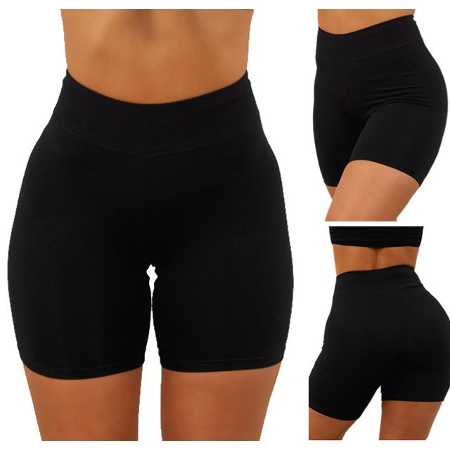 Short Curto Meia Coxa Bermudinha Legging Suplex Moda Fitness Liso Academia  Com Bolso - Preto