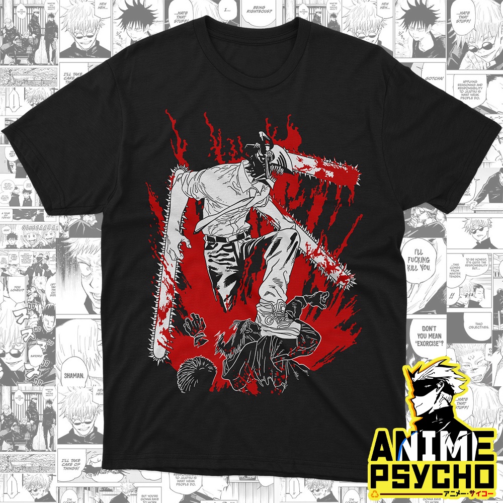 Camisa de Anime Chainsaw Man 100% Algodão | Shopee Brasil