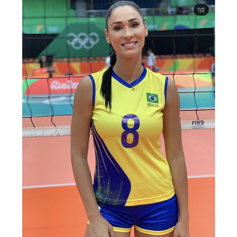 Camisa Volei Brasil 2016 Personalizada(nome+número)