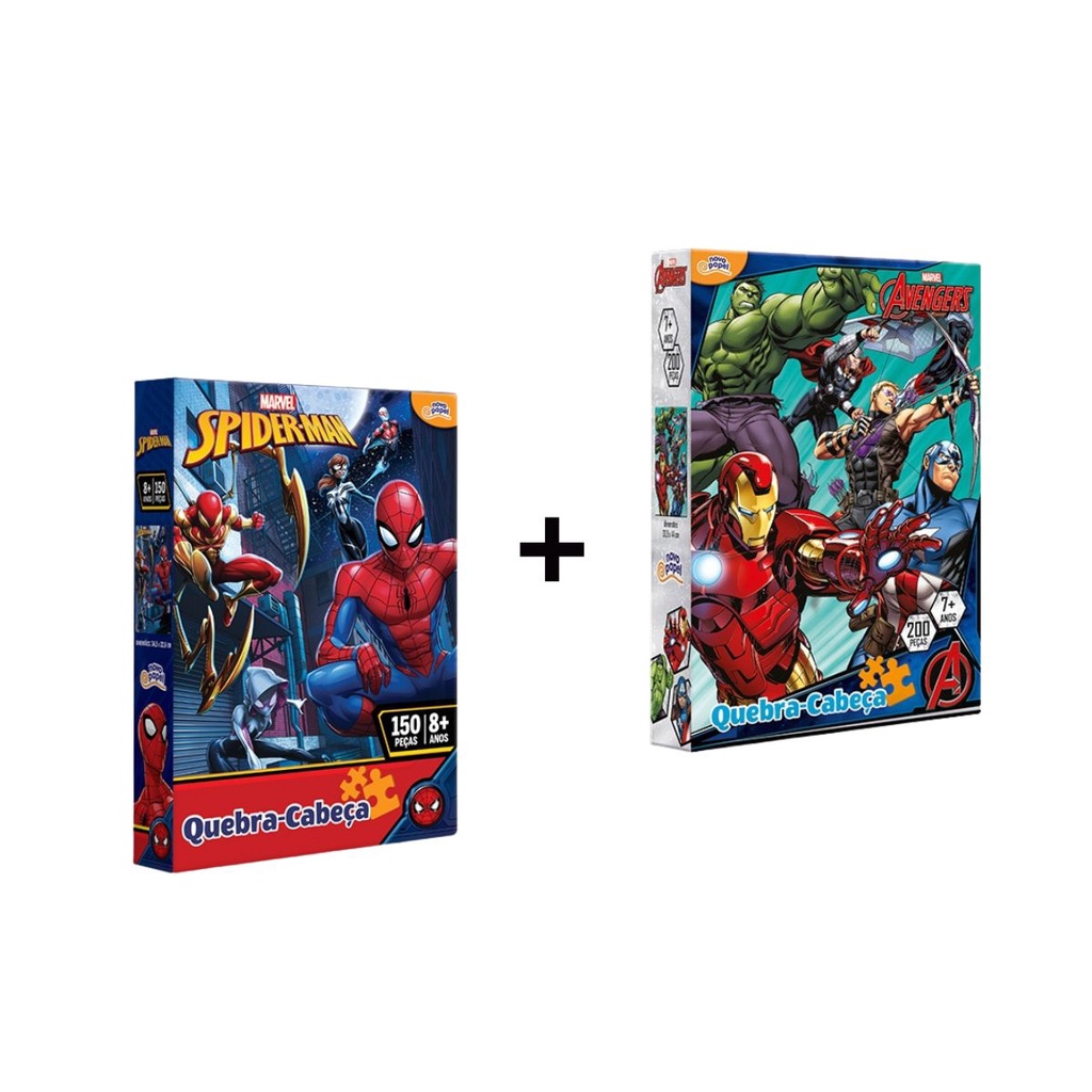 Super Kit Homem Aranha com 3 Jogos - Toyster - Jogo de Dominó