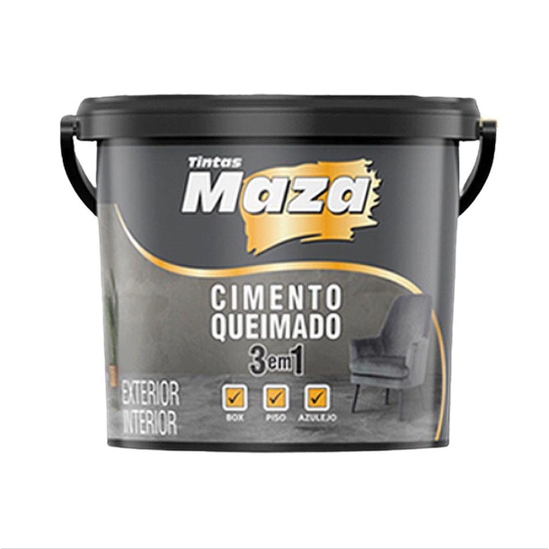 Efeito Cimento Queimado Piso 23KG 3 em 1 Maza