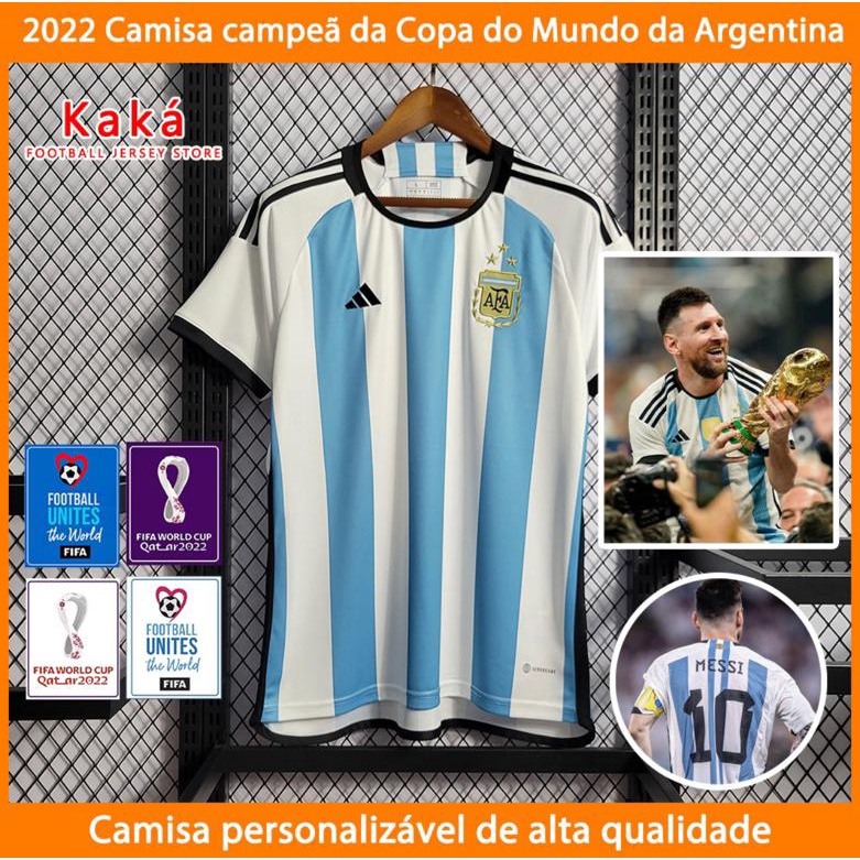 S-4XL 2022 Argentina Copa Campeão Mundial De Camisas De Futebol