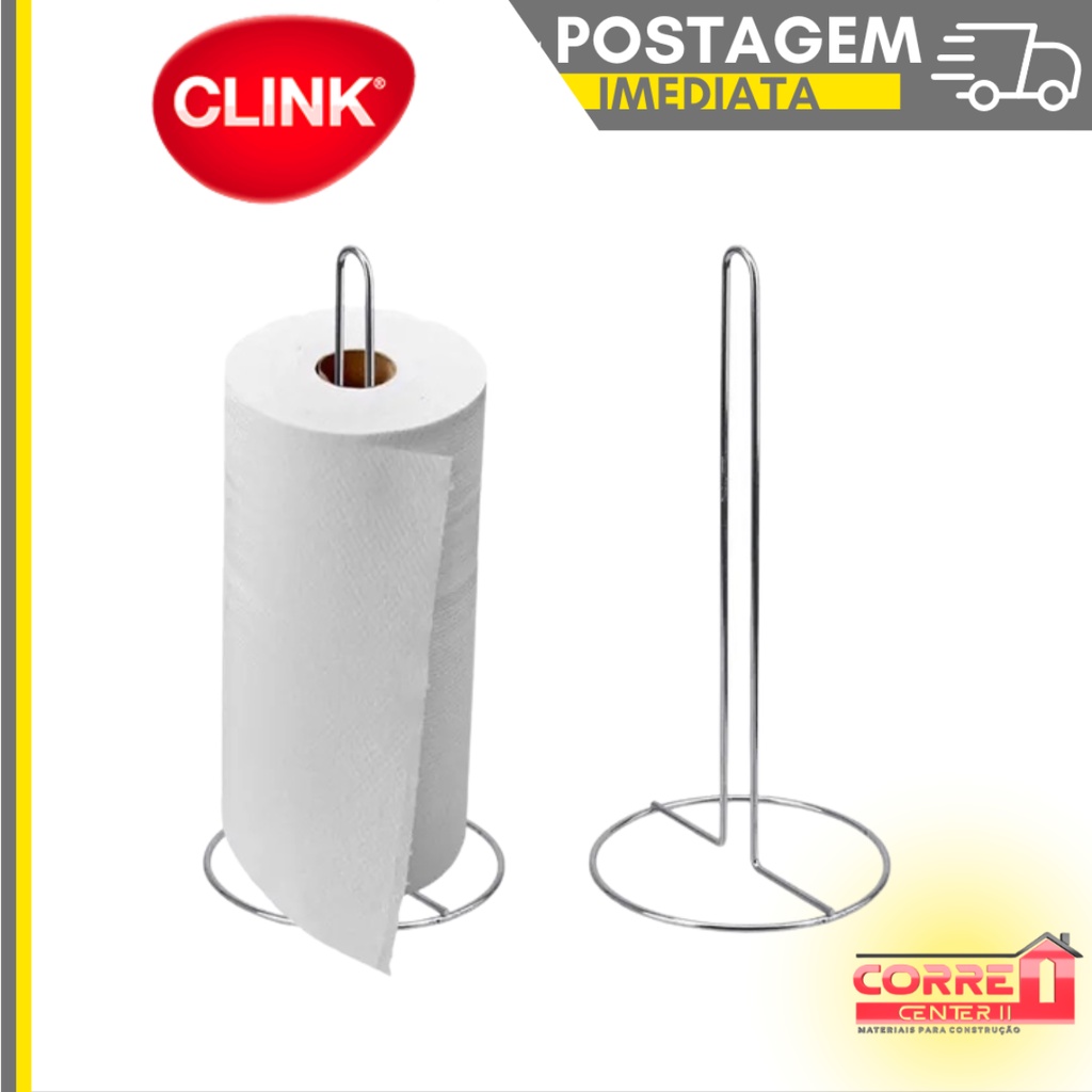 Suporte para Papel Toalha de Mesa Cromado para Coiznha Clink