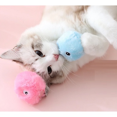 Bola de pelúcia inteligente para gatos com sons de sapo ou grilo ou  passarinho | Shopee Brasil