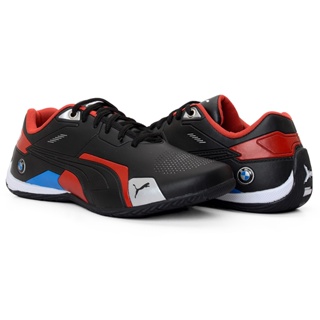 Tênis Masculino Puma Bmw Cat Tricolor Confortável Esportivo Leve