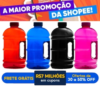 Garrafinha De Água Galão Squeeze 2 Litros com Alça Qualidade Para Academia