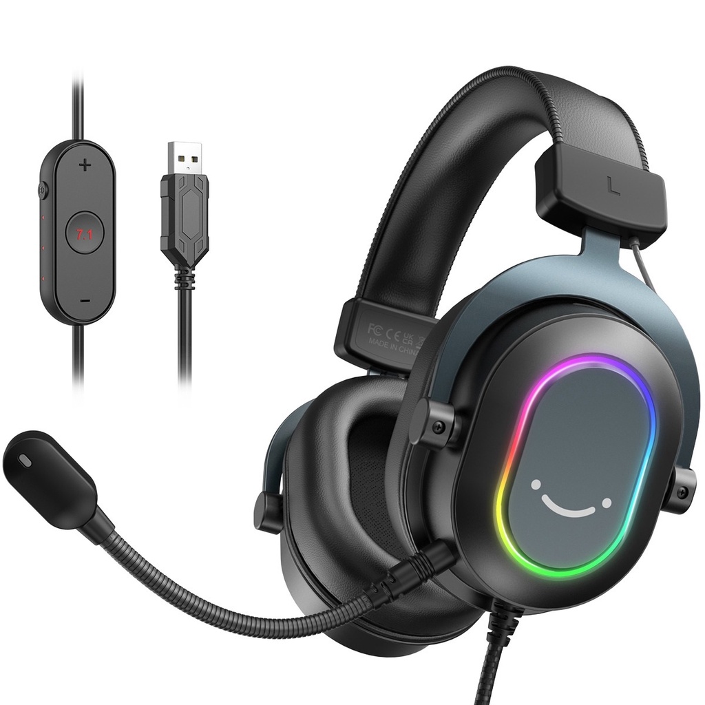 Fone De Ouvido Headset Gamer RGB Surround 7.1 Fifine H6