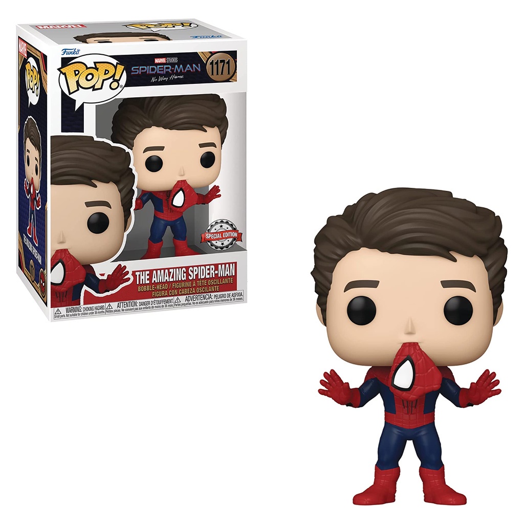 FUNKO POP MARVEL SPIDER-MAN NO WAY EXCLUSIVE - SPIDER-MAN UNMASK 1171 NOVO ORIGINAL