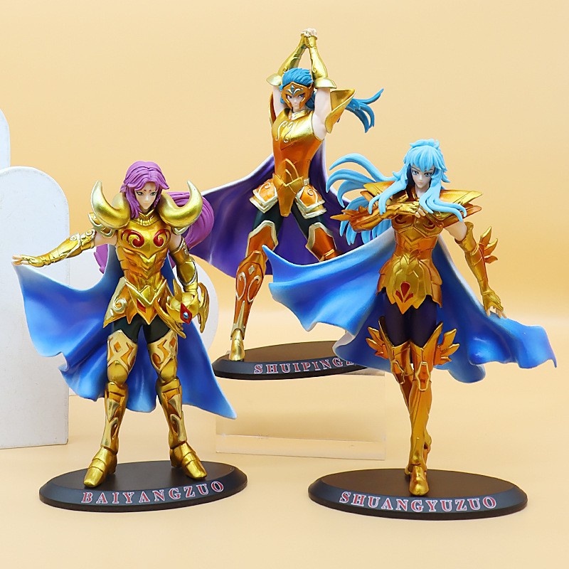 6pcs/set Saint Seiya Omega Animation Characters Aiolia Shaka Milo