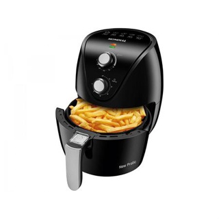 Fritadeira Elétrica Mondial sem Óleo, Air Fryer, 8L com Timer - AFN-80-BI  Preto/ Inox