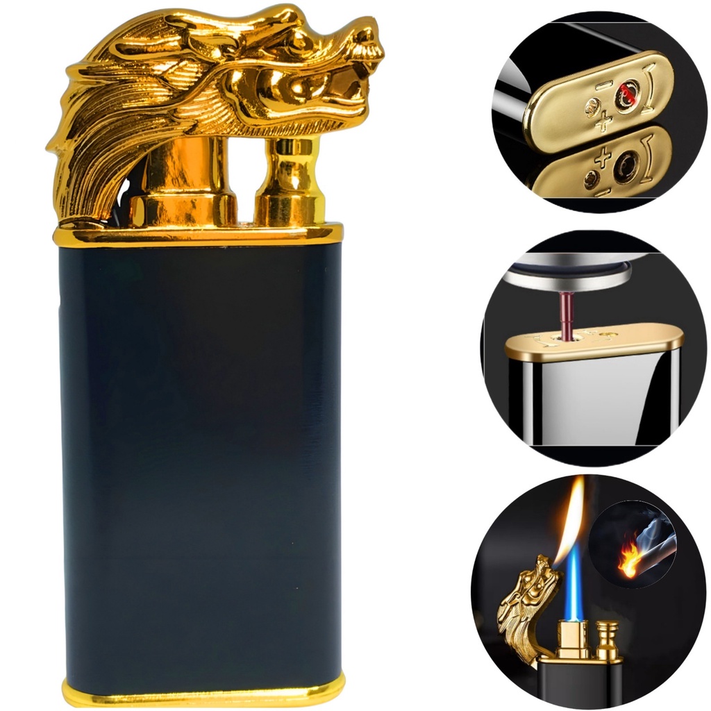 Isqueiro Dragão Chama Dupla