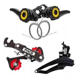 Kit Relação 18 Marchas Câmbios Bicicleta Paco Alavanca 18v