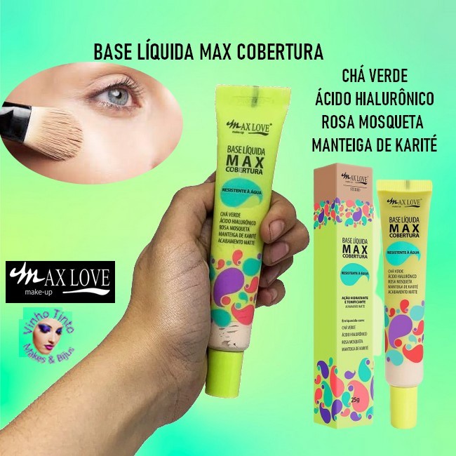 Base Líquida Max Cobertura Max Love Todas as Tonalidades | Shopee Brasil