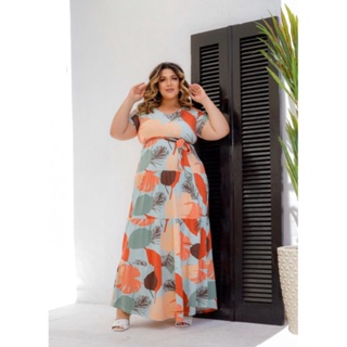 Vestido MySize Longo Detalhe Cinto Plus Size Feminino - Shapes