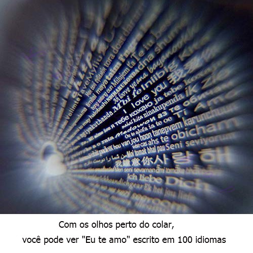 Imagem do produto Colar eu te amo em 100 idiomas Pingente de lua de projeção feminina  Presentes de dia dos namorados para namorada e mãe 2