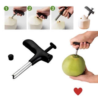Fura Coco Verde e Descascado Manual Furador Perfurador Abridor Inox