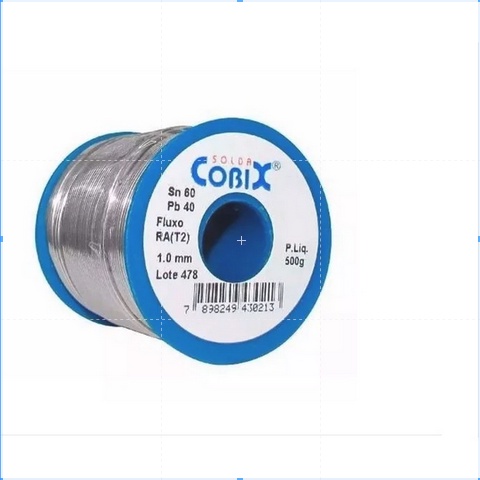 3 X METRO de Solda Estanho 60x40 1mm C/ Fluxo Ra