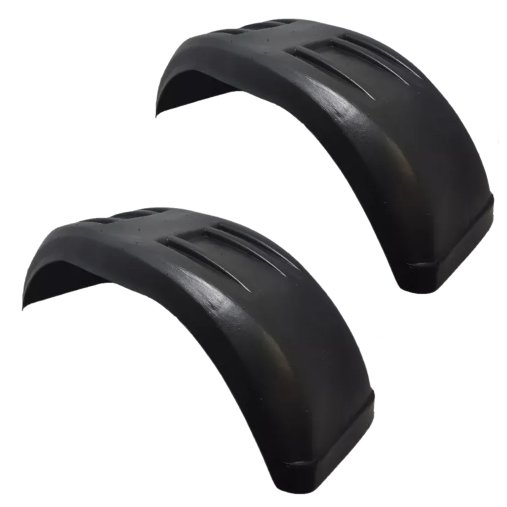 Kit Par de Paralamas Plástico Carretinha Reboque Trailer Guarda Lama Proteção de Roda