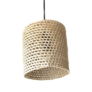 LUMINÁRIA DE PALHA DE CARNAÚBA - Fio de 1,00m – Cor: Preto