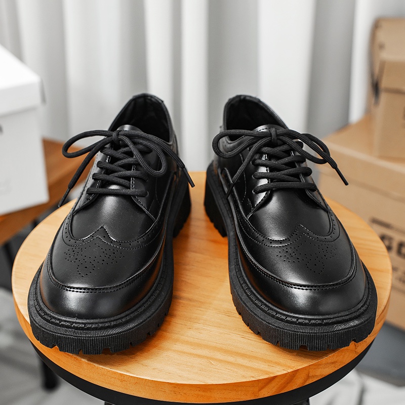 Novo Estilo De Tênis Clássico De Couro Pequeno Martin Sapatos Preto Para Homens Formal Britânico