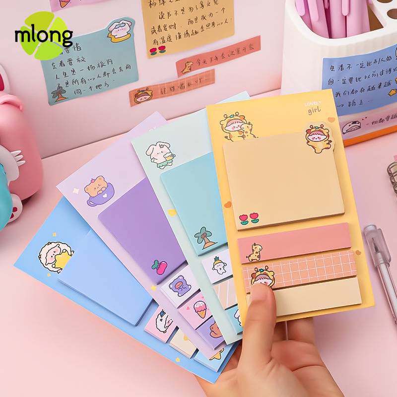 80 Folhas Notas Adesivas Com Desenhos Animados Para Mensagem Íntex/Material De Escritório