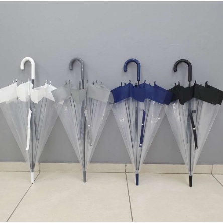 Guarda-Chuva Adulto Pop63 Cúpula Transparente Bengala Barra Colorida Adulto ref: 3466A