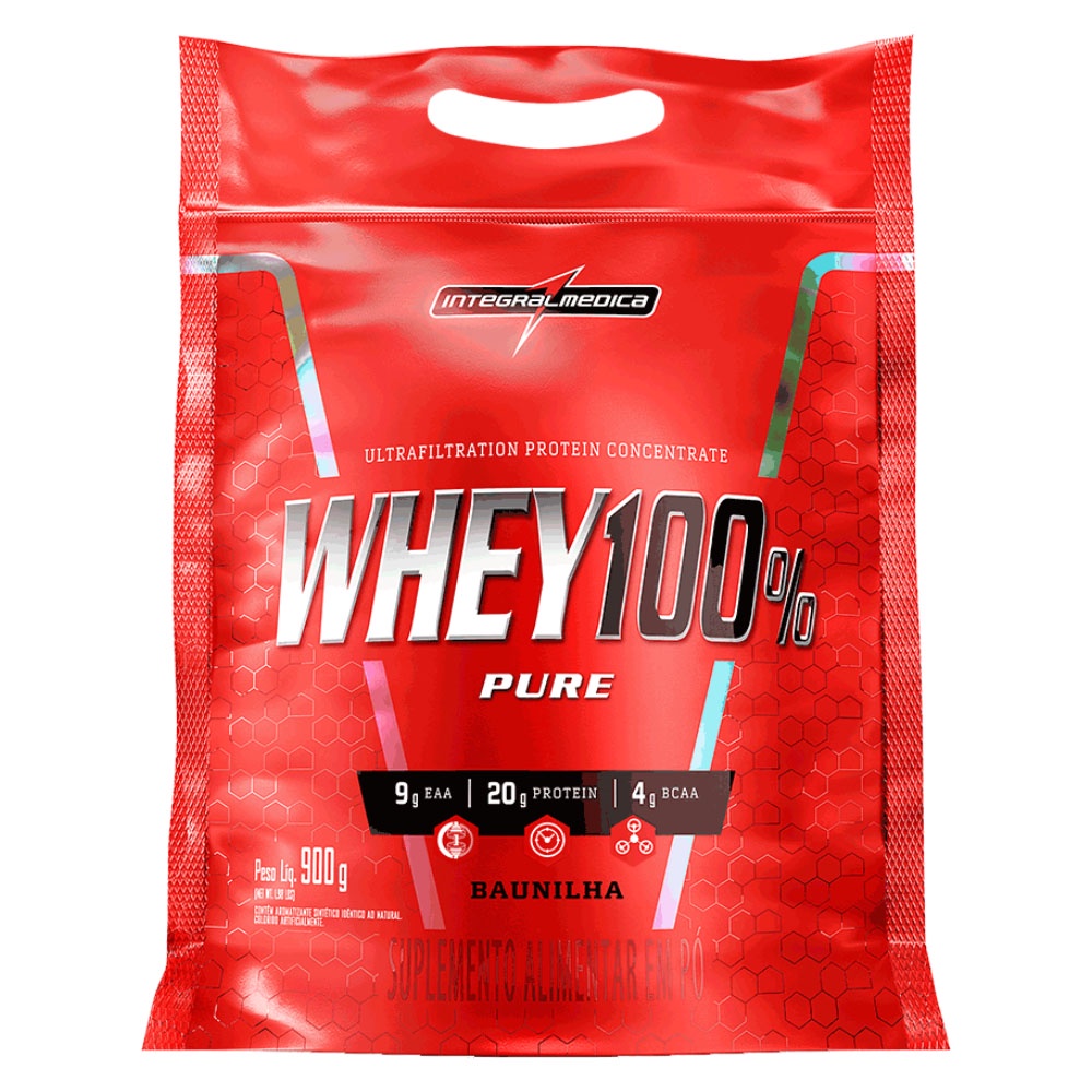 WHEY 100% PURO CONCENTRADO 900G – INTEGRAL MÉDICA