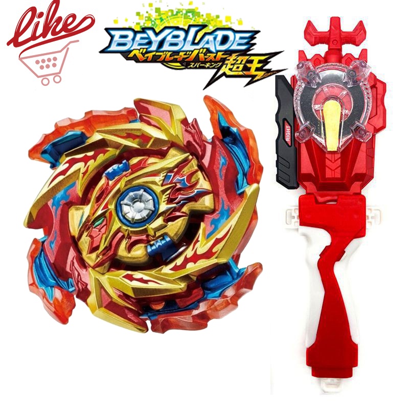 Beyblade Burst Flame Red B-174 Limite Break Dx Set Super King with LR Spark Launcher Handlebar Set Beyblade Toys for Children