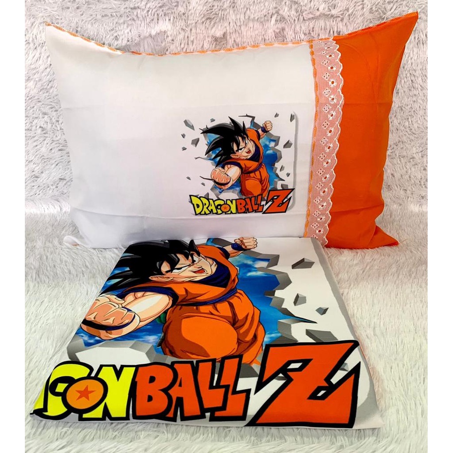 Compre Conjunto de cama estampado de dragon ball, desenho animado