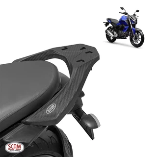 Suporte Baú Traseiro Bagageiro Fiber Force Yamaha Fz15 Fz 15 2023 Em Diante - Original Scam
