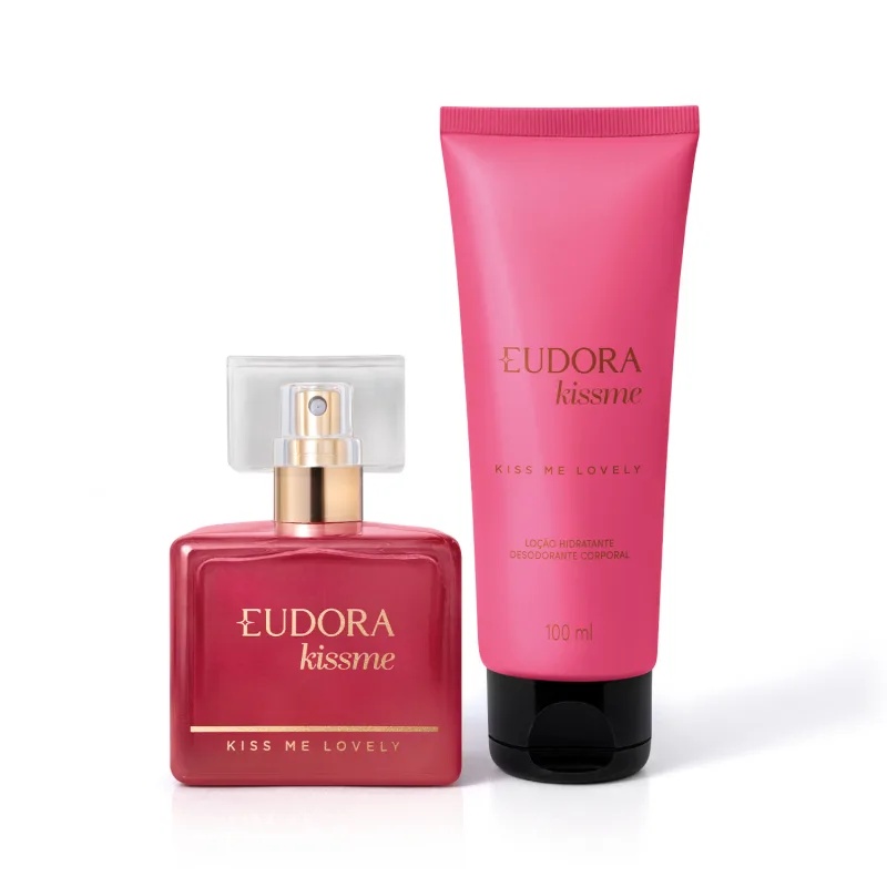 Combo Eudora Kiss Me Lovely Perfume + Hidratante Shopee Brasil