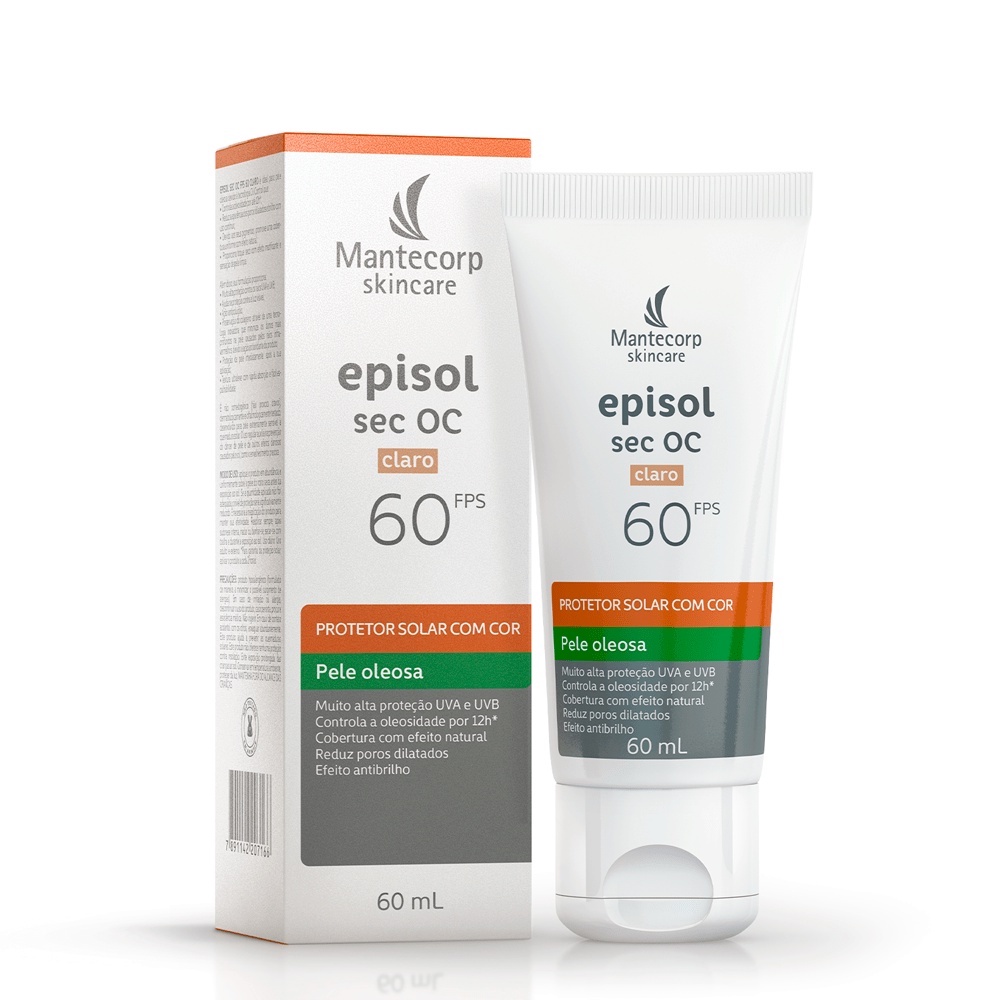 Protetor Solar Facial Com Cor Episol Sec Oc Fps 60 (60ml) | Shopee Brasil