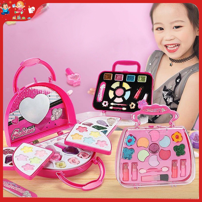 Playset de maquiagem para meninas da criança conjunto de jogo de maquiagem  crianças jogar ferramentas de estilo de cabelo acessórios do salão de  beleza brinquedos para crianças - AliExpress