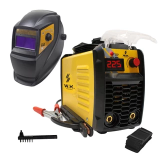 Máquina De Solda Inversora WK 225a 220v + Máscara Automática Com Regulagem