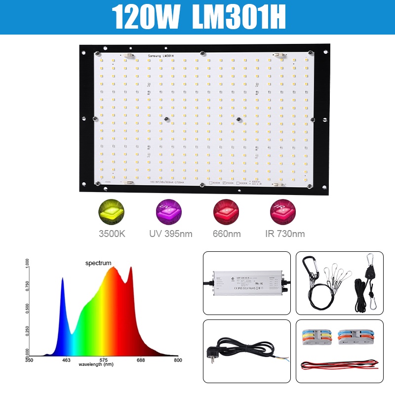 Quantum Board Samsung Lm301h 120W Grow Led Cultivo Indoor Estufa ...